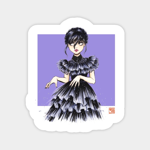 Wednesday Dancing Wednesday Addams Magnet TeePublic