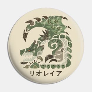 Monster Hunter World Rathian Kanji Icon Pin