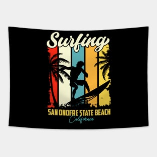 Surfing | San Onofre State Beach, California Tapestry