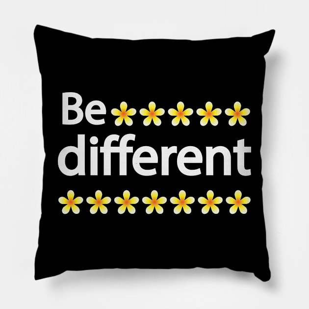 Be different creative typography design Pillow by DinaShalash