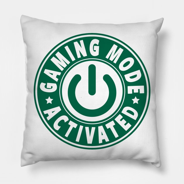 GAMER - GAMING MODE ACTIVATED Pillow by Tshirt Samurai