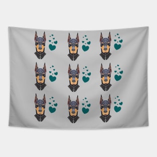 Doberman pinscher dog pattern Tapestry