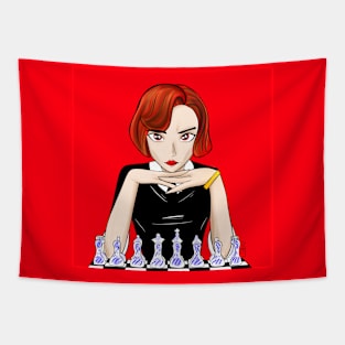 scarlet master in chess in queen gambit ecopop Tapestry