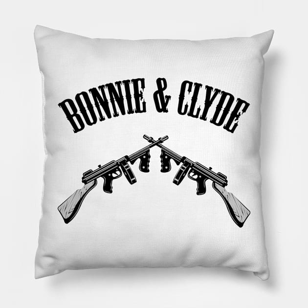 Bonnie & Clyde Pillow by andrea-balza