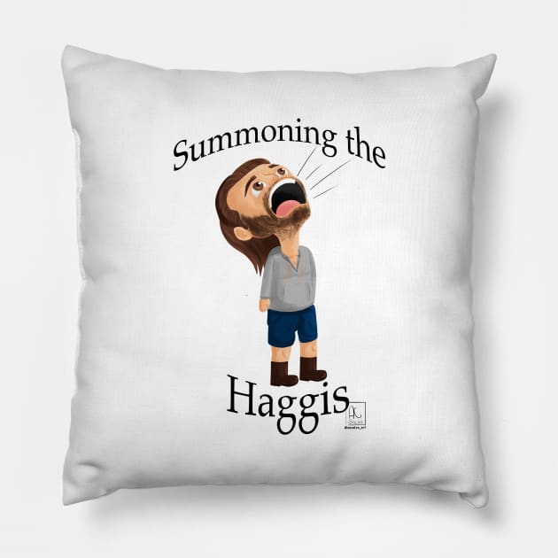 Summon the haggis Pillow by AC Salva