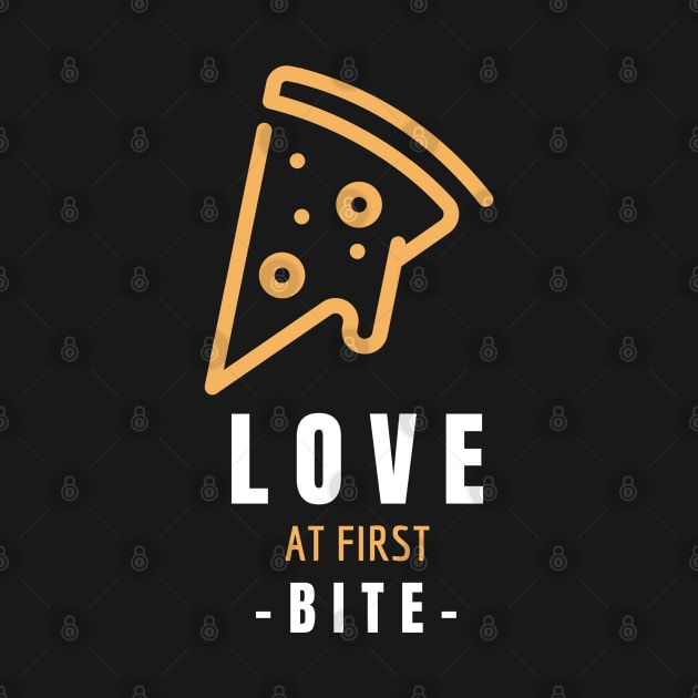 Pizza - Love at First Bite - Pizza Lovers Gift by stokedstore