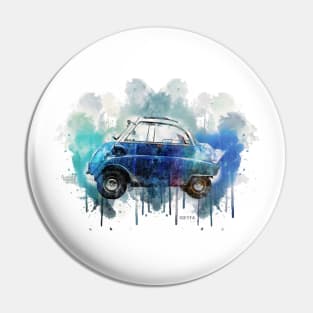 Isetta Microcar Splash Art Pin