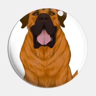 Cute Mastiff Drawing Pin