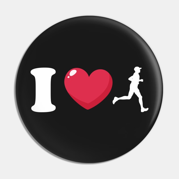 I Love Running Pin by thingsandthings