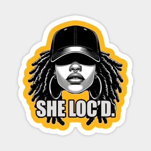 She Loc'd Black Woman Locs Magnet