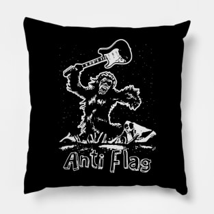 anti flag monster smash Pillow