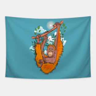 Cute orangutan Tapestry