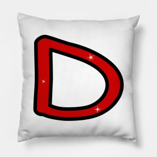 Letter D. Name with letter D. Personalized gift. Abbreviation. Abbreviation. Lettering Pillow