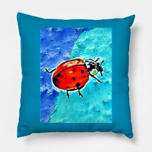 Ladybug Cartoon Pillow