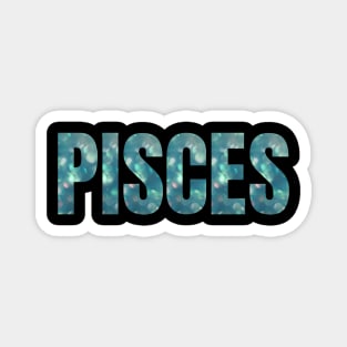 Pisces Zodiac Sign Mermaid Scale Letters Magnet