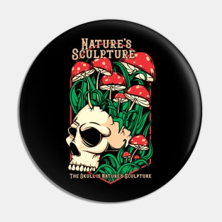 Skull Mushroom Pin