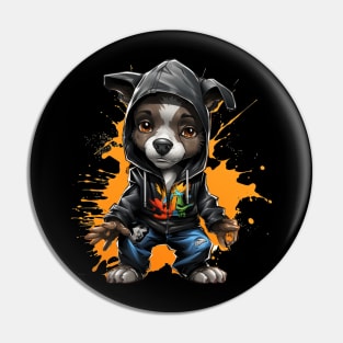 Cool Graffitti Cartoon Dog Pin