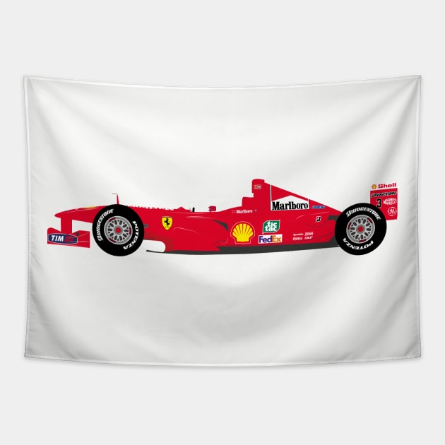 Ferrari F1-2000 Tapestry by s.elaaboudi@gmail.com