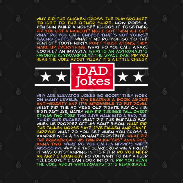 DAD JOKES, A Bunch of Dad Jokes, on one design! SO MANY FLIPPING DAD JOKES by penandinkdesign@hotmail.com