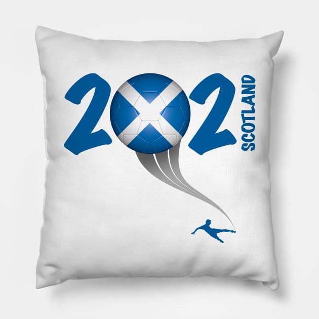 Scotland Euro Soccer 2021 Pillow by DesignOfNations