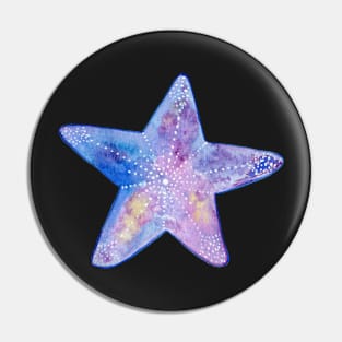 Pastel Galaxy Starfish Pin