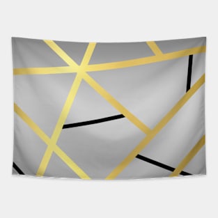 Silver/Gold/Black Pattern Tapestry