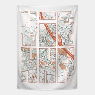 Vienna, Austria City Map Typography - Bohemian Tapestry