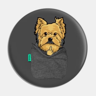 Yorkie FU Pocket Pin