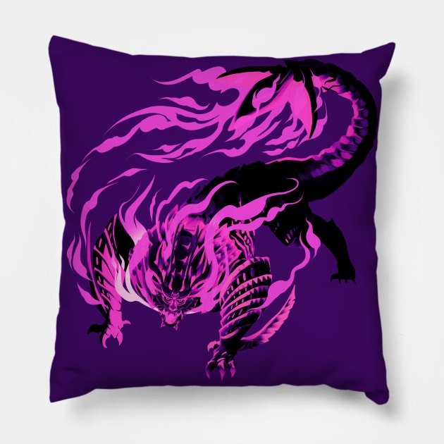 Magenta Magnamalo Pillow by RudeRubicante