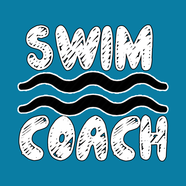 Swim Coach Tee, Sports Tee, Water Sport Shirt, Waves Tee, Best Selling T-Shirts,  Gift Idea by hardworking