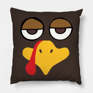 Unamused turkey face for Thanksgiving Pillow