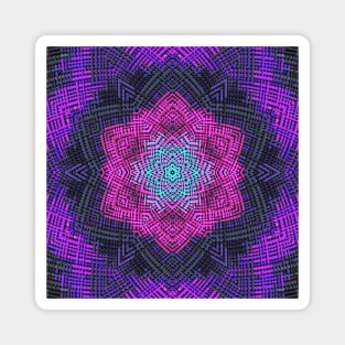 Weave Mandala Pink Purple and Blue Magnet