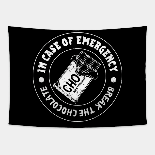 In case of emergency break the chocolate Tapestry by Monochromania