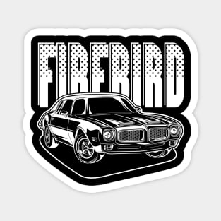 Firebird Car (White Print) Magnet