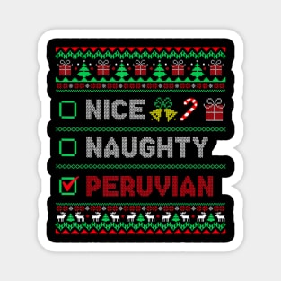 Nice Naughty Peruvian Christmas Checklist Peru Magnet