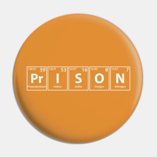 Prison (Pr-I-S-O-N) Periodic Elements Spelling Pin