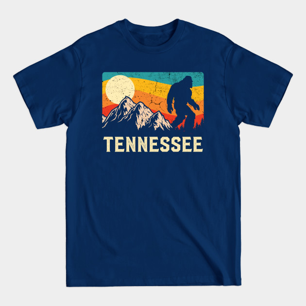 Disover Tennessee Bigfoot Sasquatch Mountains Retro Hiking - Tennessee Bigfoot Sasquatch - T-Shirt