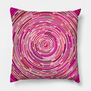 Pink Concentric Circles Pillow