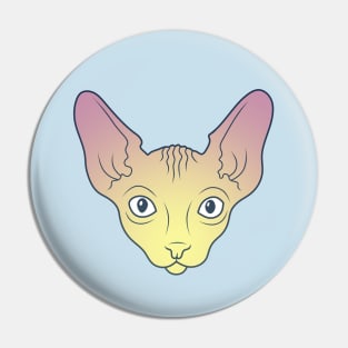 Yellow Sphynx Cat Pin