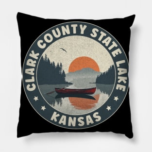 Clark County State Lake Kansas Sunset Pillow