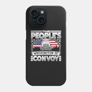 PEOPLES CONVOY US FLAG WASHINGTON DC 2022 SILVER GRAY GRADIENT LETTERS Phone Case