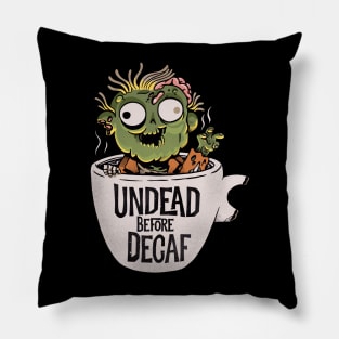 Zombies and coffee Pillow