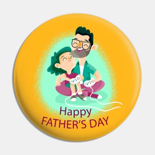 Happy Father Day Illustration Pin