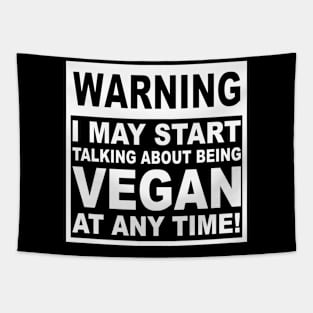 Warning Vegan Tapestry