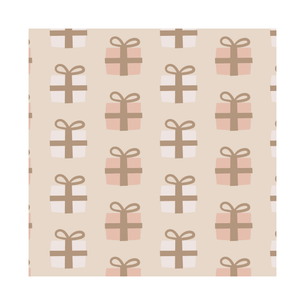 Christmas present pattern (funny, birthday, retro and xmas) by Thepurplepig