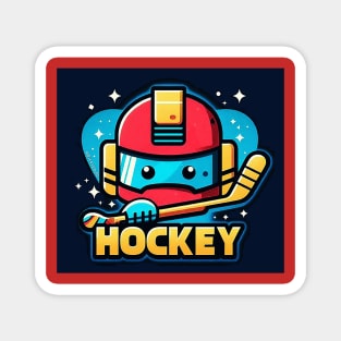 Cute Hockey Logo Magnet