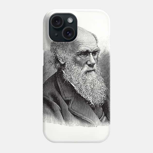 Charles Darwin Portrait Phone Case by Beltschazar