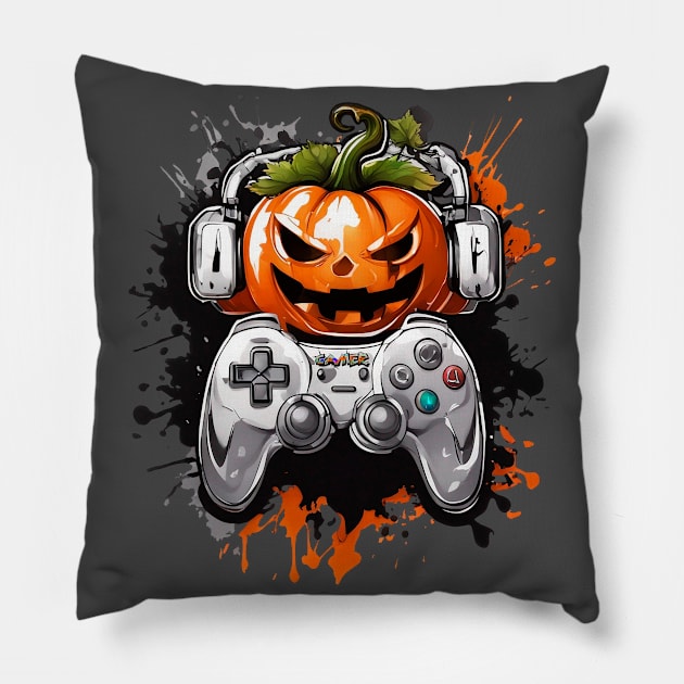 Gamer  ( Halloween mood ) Pillow by Tarasevi4