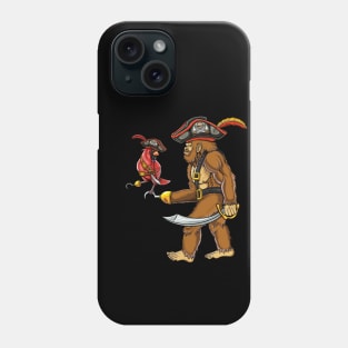 Bigfoot and red cardinal bird pirate Phone Case