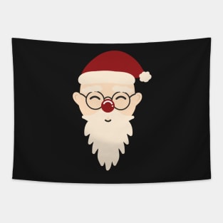 Cute Retro Santa Claus Pattern Simple Scandinavian Christmas Aesthetic Tapestry